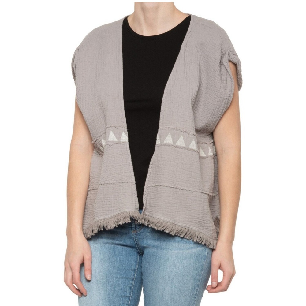 Anthropologie Dylan Open Front Gauze cotton top
